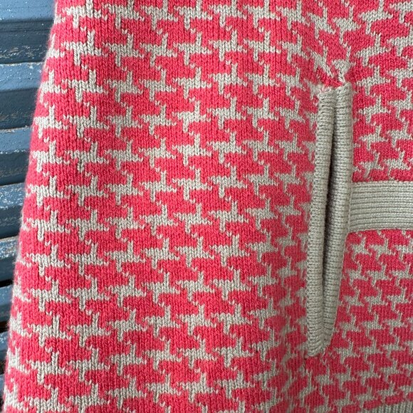 Janie and Jack Poncho Cape Herringbone Coral Tan Sz 6 NWT - Picture 4 of 10